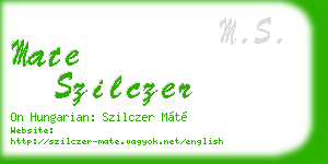 mate szilczer business card