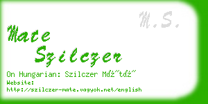 mate szilczer business card